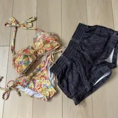 Reir レイール　ビキニ　花柄　三愛水着　3点セット