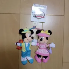 ミッキーミニーぬいぐるみバッジ　バケーションパッケージ