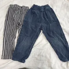 キッズ服 2点セット ストライプとコーデュロイ　100