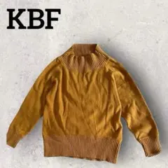 KBF ハイネックニット 長袖ニット セーター (one)マスタード ゆったり