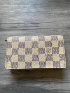 LOUIS VUITTON　ダミエ　アズール　ポルトフォイユトレゾール 　白