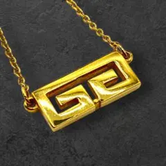 ヴィンテージ GIVENCHY 4Gロゴ チェーンネックレス ゴールド 421