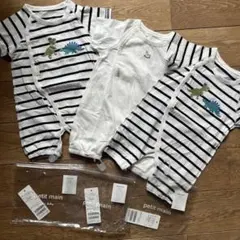 3枚セット　新品未使用　プティマイン　ロンパース　インナー　肌着　50〜70 男