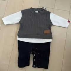 EDWIN グレー・ホワイトロンパース