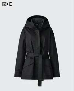 UNIQLO C ユニクロC 3WAYオーバーサイズハーフコート ブラック