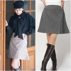 【新品】ミッシュマッシュ　チェックミニスカート　ブラック