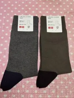 UNIQLO ユニクロ レギュラーソックス MEN 2足 新品 タグ付 父の日のサムネイル