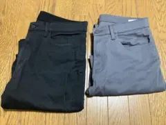 廃盤レア美品UNIQLOウルトラストレッチカラースキニージーンズ2点L紐なし