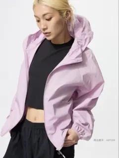 【美品】ユニクロ ポケッタブルUVカットパーカ ピンク 12PINK Lサイズ