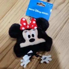 ディズニーランドミニーマウスファンキャップキーチェーン帽子キーホルダー