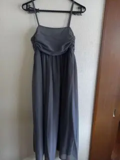 グレー色ロングワンピ(M)