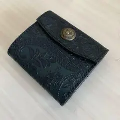 折り財布　レザー・コンパクトウォレット(本革)/ハンドメイド(新品・未使用)