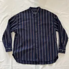 SLICK ネイビー ストライプ シャツ サイズ1
