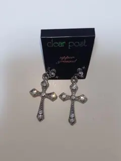 未使用　ピアス3点セット　クロス型　葉っぱ型　ハート型　即購入OK