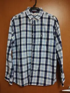 【美品】Hush Puppies チェック柄 長袖シャツ Mサイズ