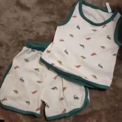 恐竜柄タンクトップとショートパンツセット 100cm