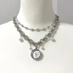 ハンドメイド ネックレス チョーカー 時計 ウィッシュコア バレエコア Y2K