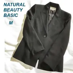 NATURAL BEAUTY ブラック 黒 テーラードジャケット M