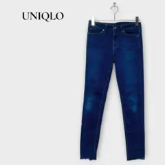 ユニクロ ウルトラストレッチジーンズ カットオフ スキニーデニム M ブルー