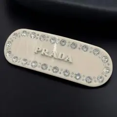 PRADA アイボリー ストーン付きバレッタ PRADA アイボリー ストーン付きバレッタ プラダ バレッタ