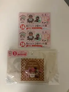 モンチッチ ラテ缶バッジ2個セットとミニトートバッグ