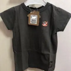 クマテン　ワンポイントＴシャツ　チャコール　120
