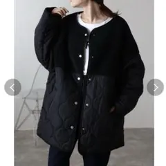 キルティングジャケット ボア