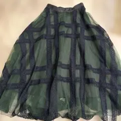 SNIDEL フレアスカート グリーン 田中みな実着用