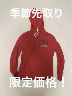 GAP 90s ジップアップパーカー レッド メンズ レディース　季節物先取り