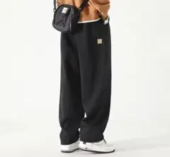 【新品未使用】ブラック ワイドパンツ / リラックスパンツ / イージーパンツ