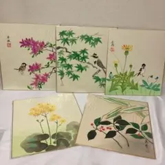 色紙絵　日本画他、いろいろ　33枚セット　【A】 楽天市場】色紙 日本 画の通販
