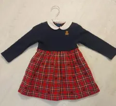 ミキハウス ワンピース 90cm ネイビー