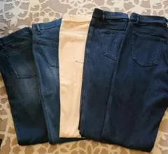 UNIQLOスキニーデニム5本セット （ダークブルー・ダメージ. ホワイト）