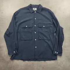 Pilgrim Surf+Supply オーバーサイズシャツ ネイビー Lのサムネイル
