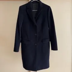 S*5様 ユニクロ　カシミヤ混　チェスターコート　ネイビー