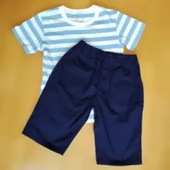 無印良品　120 ネイビー ハーフパンツ Ｔシャツ　2枚セット　まとめ売り