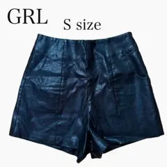 GRL フェイクレザー ショートパンツ ブラック Sサイズ　at1612のサムネイル
