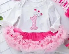 新品 訳あり ベビードレス 1歳誕生日ドレス ロンパース付き