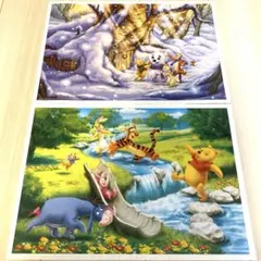 読売新聞 額絵シリーズ ディズニー キャラクター アートコレクション　プーさん