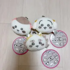 ちいかわ　ミニがまぐち　リボン　うさぎ　くりまんじゅう　シーサー