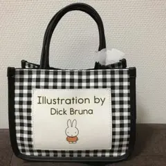 ミッフィー　ハンドバッグ　ショルダーバッグ　2way 黒　ブラック　チェック