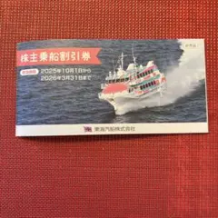東海汽船×４枚　株主乗船割引券　①