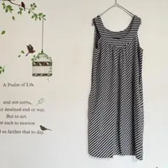 la joie...LUCA /ノースリーブ 斜めストライプワンピース ポケット