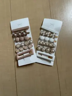 ヘアアクセサリーセット パール 花モチーフ 6点×2セット