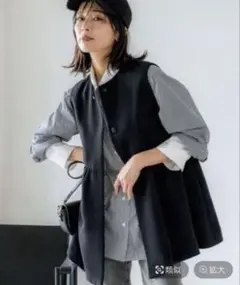 毎日着回したいキルティングベスト(ブラック )/ よしいちひろさん