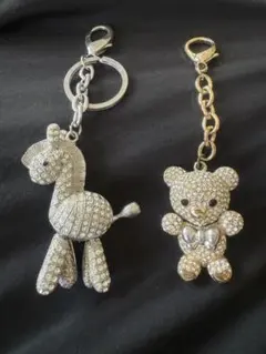 最終値下げ‼︎馬とクマのキラキラチャームセット