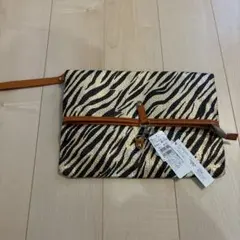 KAZUKO ショルダー クラッチ バック ゼブラ柄 チェーン✖︎2本付