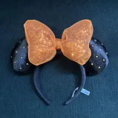 ミニーマウスカチューシャ オレンジリボン ハロウィン
