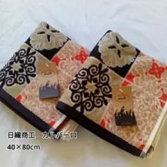 日繊商工カルバーロ大きめフェイスタオル40×80cm 2枚まとめ売りアズレージョのサムネイル
