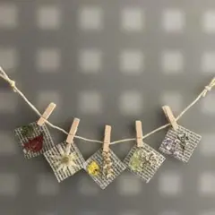 押し花ガーランド